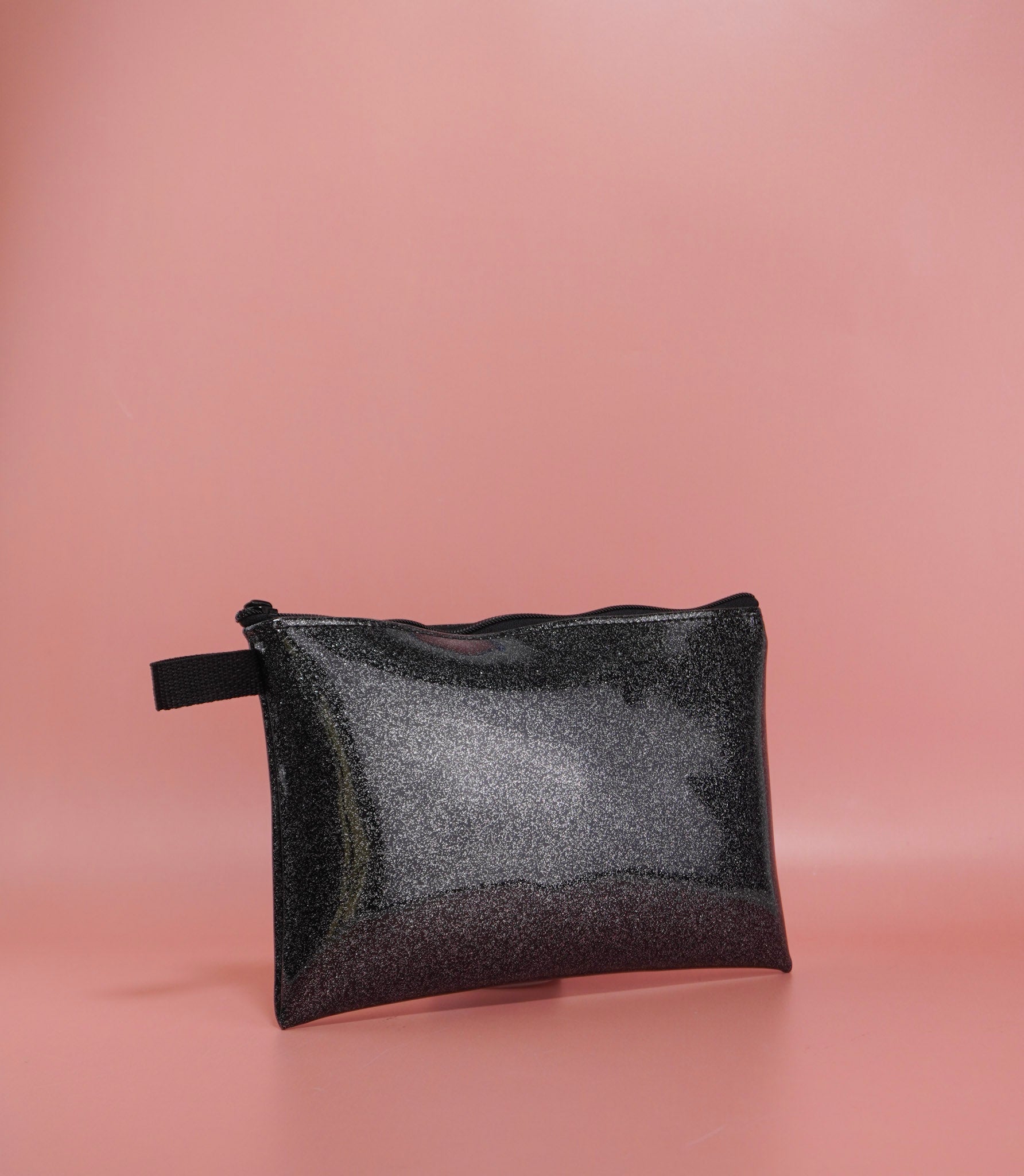 Large Black Sparkle Pouch